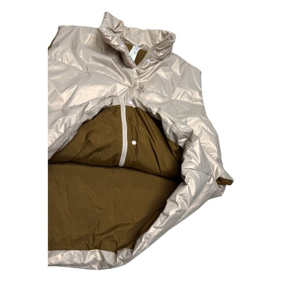 FABLETICS Pink/Peach Winter Puffer Designer Activewear Oversized Vest Womens XL - Picture 4 of 6